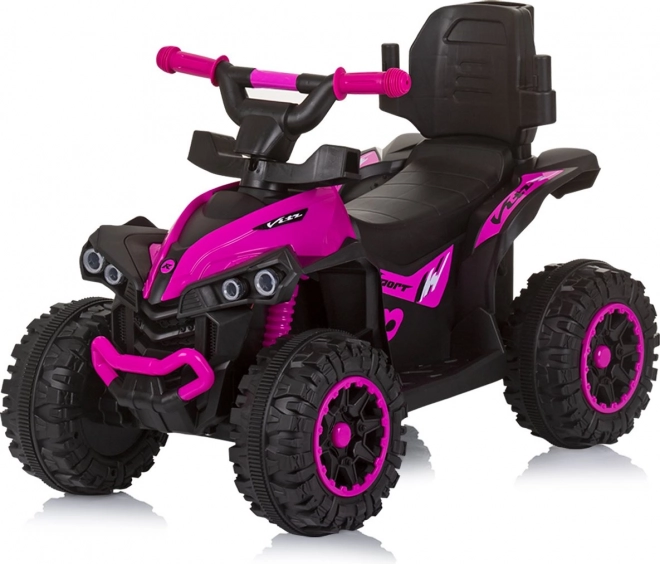 Chipolino Rutschauto mit Verdeck und Schubstange ATV Pink