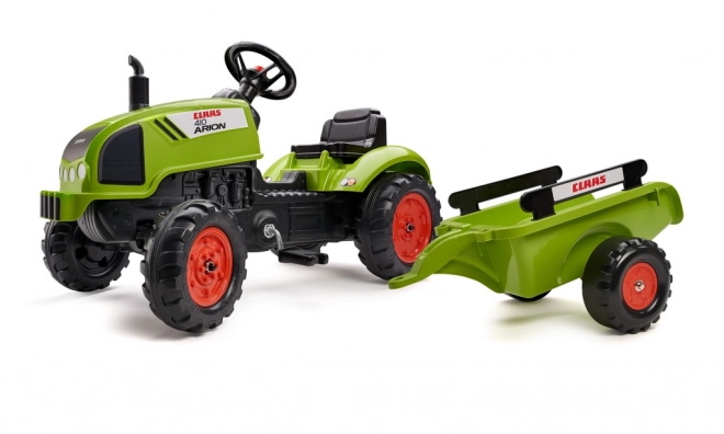 Trettraktor FALK Claas Arion mit Anhänger und Motorhaube