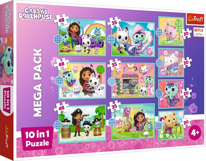Trefl: Puzzle 10 in 1 - Gabby's Welt