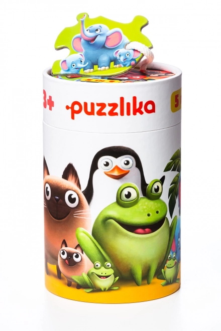 Puzzlika Tiere mit Jungen Puzzle Set