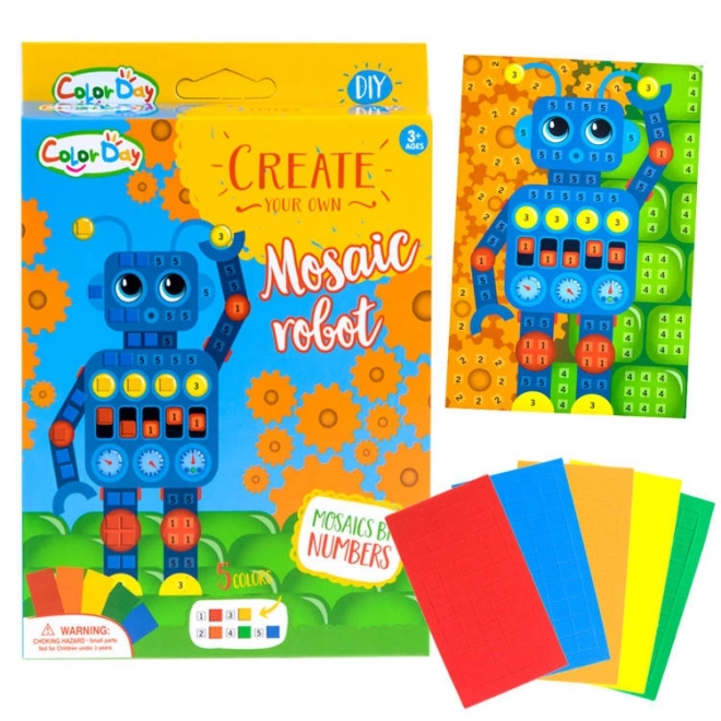 Kreative Moosgummi-Mosaik für Kinder – robot