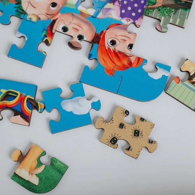 Fröhliches Cocomelon Holzpuzzle - 24 Teile