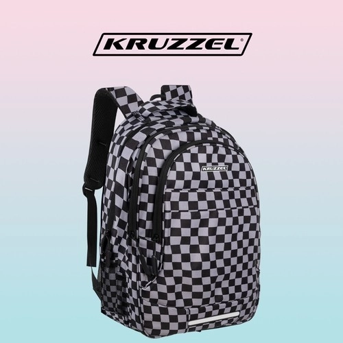 Kariertes Rucksack-Set mit 22L Volumen