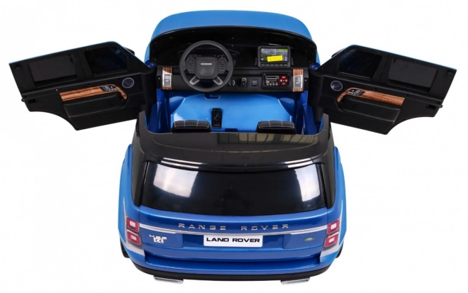 Range Rover HSE Lackiertes Auto für 2 Kinder Blau + Fernbedienung + 5-Punkt-Gurt + Audio-Panel + LED-Licht