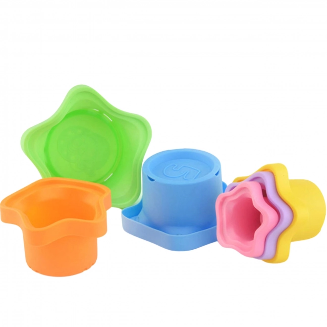 Woopie Baby Regenbogen-Pyramide mit Sinnesbechern und Ball