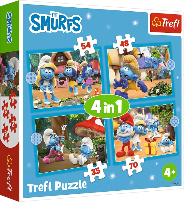Trefl Puzzle Die Schlümpfe 4-in-1
