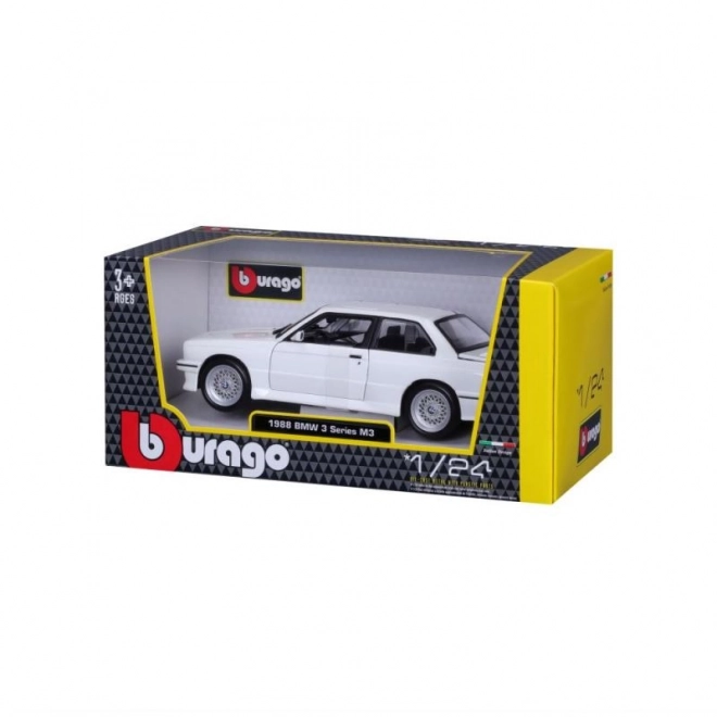 Bburago BMW 3er Serie M3 1988 Weiß Modellauto