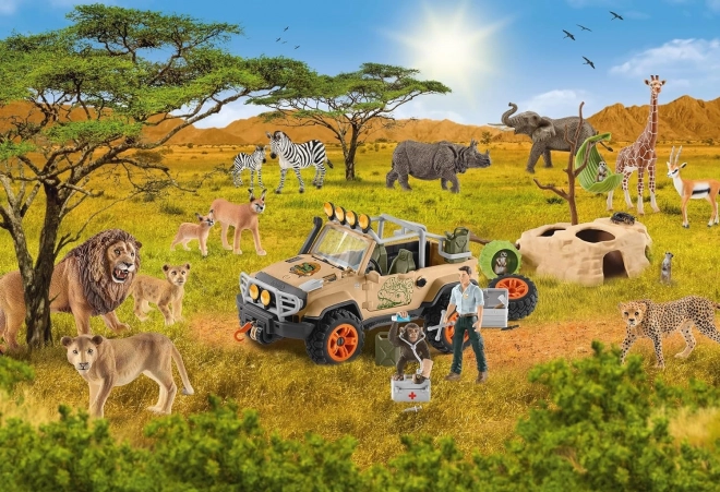 Schmidt Puzzle Schleich in der Savanne 60 Teile mit Schleich Figur