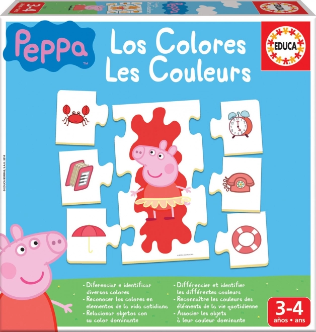 EDUCA Puzzle Peppa Wutz Farben Lernen