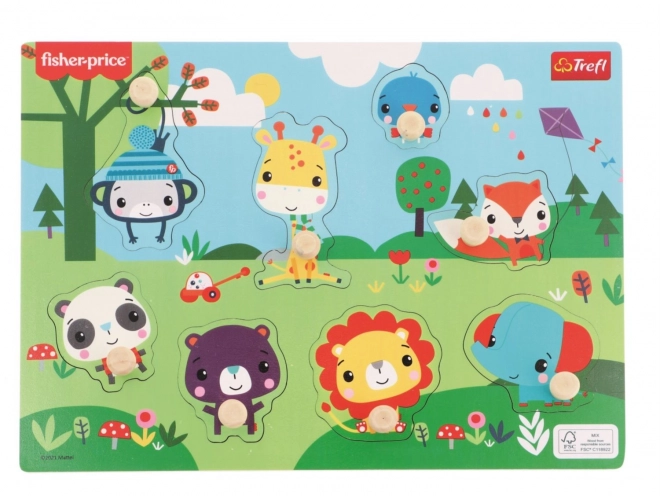 Holzpuzzle FISHER PRICE Wilde Tiere