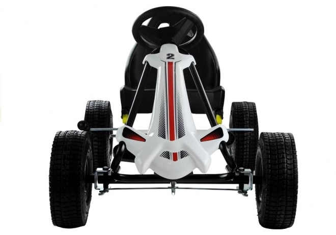 Weißer Monster Gokart mit Pedale