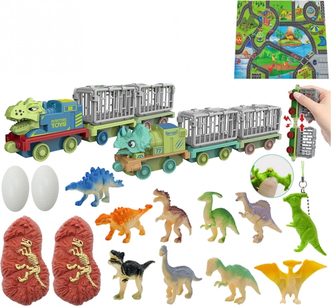 Adventskalender für Kinder - Dinosaurier und Spielzeug