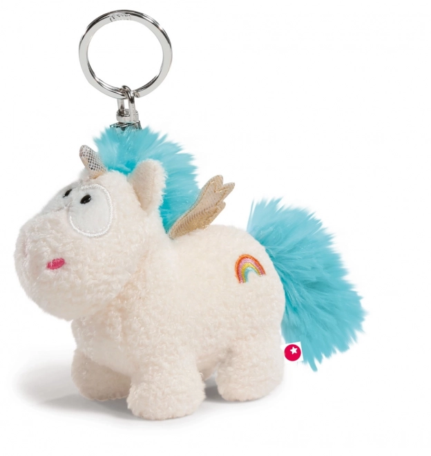 Plüschanhänger Einhorn Wingfried blau mit Flügeln 10 cm