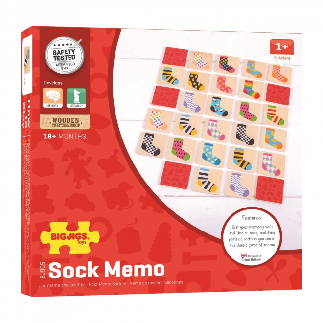 Bigjigs Toys Socken-Memo-Spiel