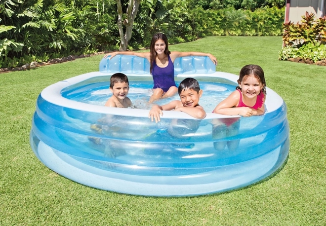 Aufblasbarer Pool Mit Sitzbereich