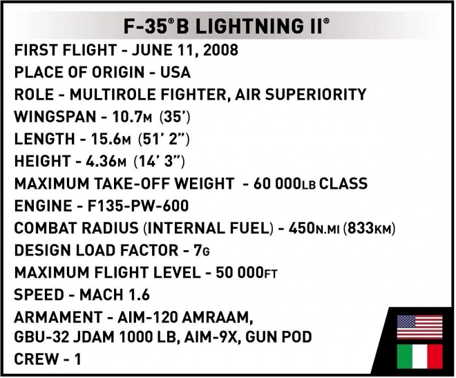 F-35B Lightning II Bausatz aus Bausteinen