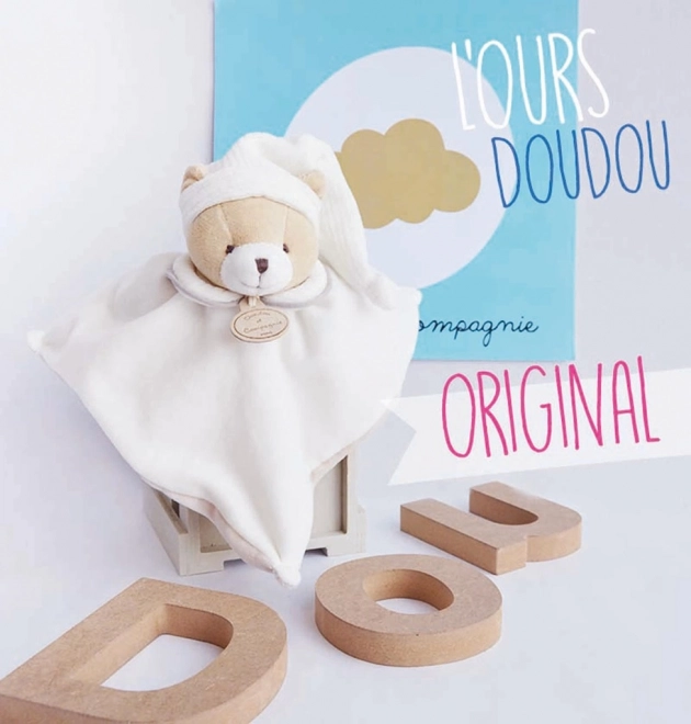 Doudou Geschenkset Grauer Plüsch-Bär 25 cm