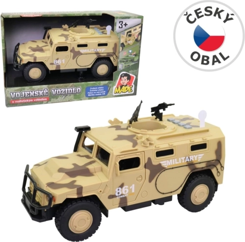Militärisches Auto mit Lichtern und Geräuschen