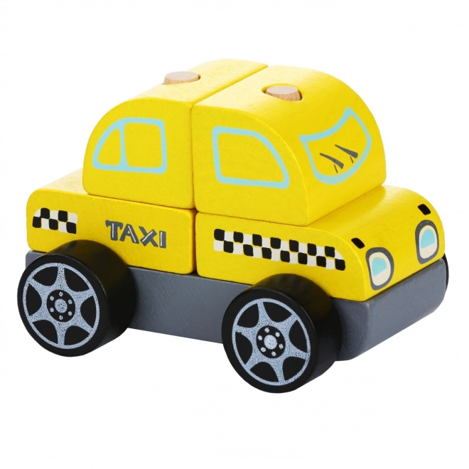 Cubika Taxi Fahrzeug - Holzpuzzle 5 Teile