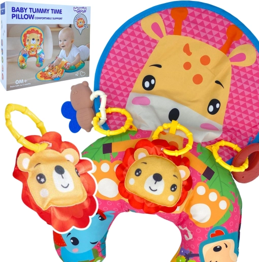 Interaktives U-förmiges Baby-Kissen WOOPIE BABY mit Spielzeugen und Beißring