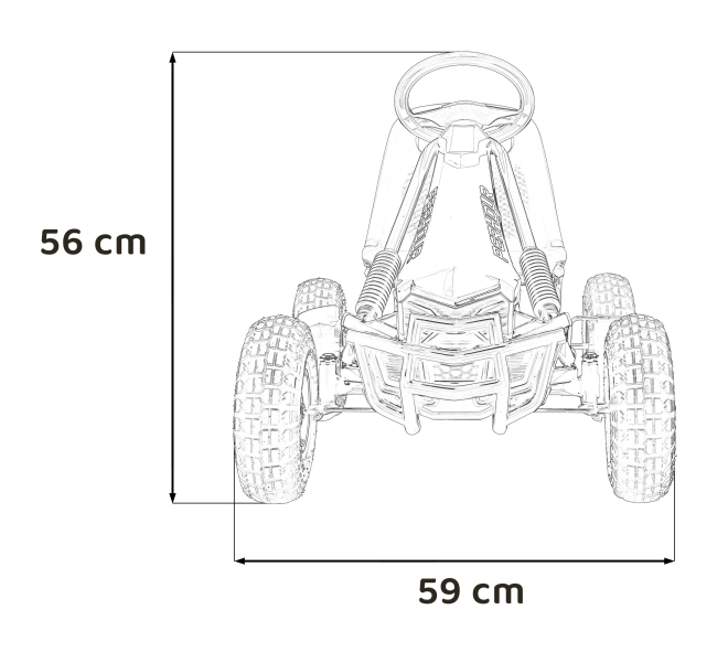 Gokart mit Pedale Air PerHour für Kinder Rot – rosa