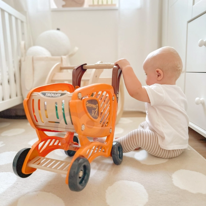 Einkaufswagen für Kinder mit beweglichen Teilen und 42 Accessoires
