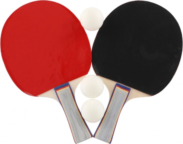 Tischtennisset: 2 Schläger + 3 Bälle in Hülle