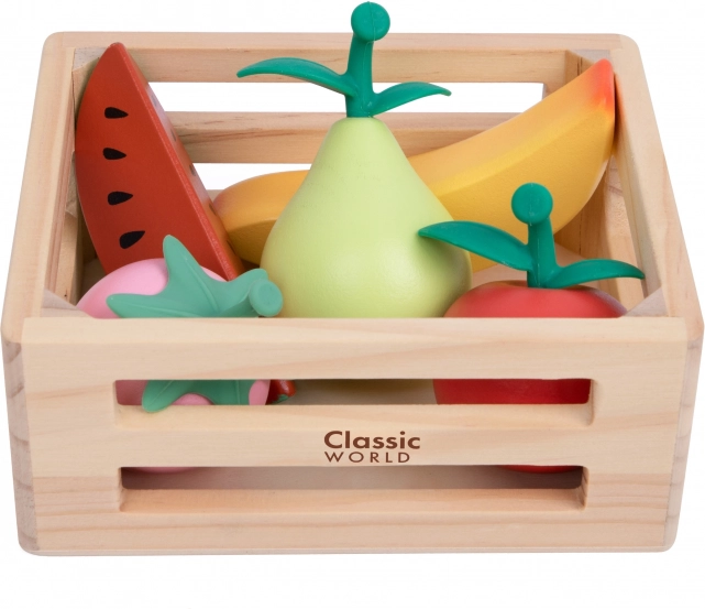 Klassische Welt Holzkorb mit Obst
