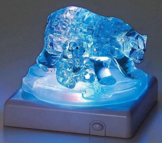 3D Crystal Puzzle Eisbärin mit Jungem 40 Teile