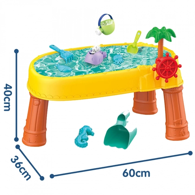 Wasserspieltisch 2-in-1 Sandkasten Piratenschiff