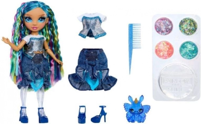 Stylisches Set mit Accessoires und Haustier