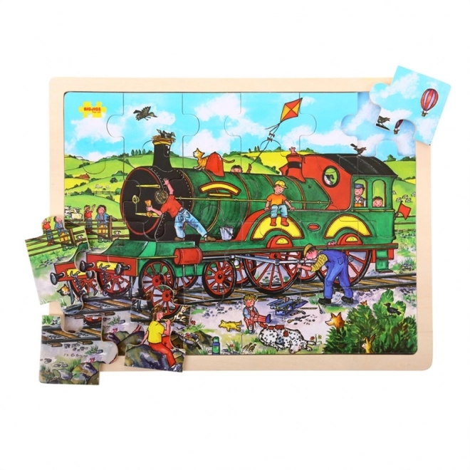 Holzpuzzle Eisenbahn von Bigjigs Toys