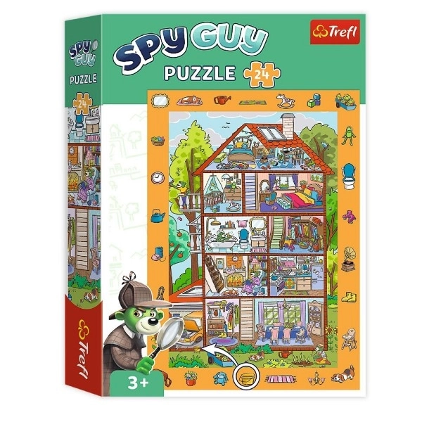 Trefl Beobachtungspuzzle 24 Teile - Spy Guy im Haus