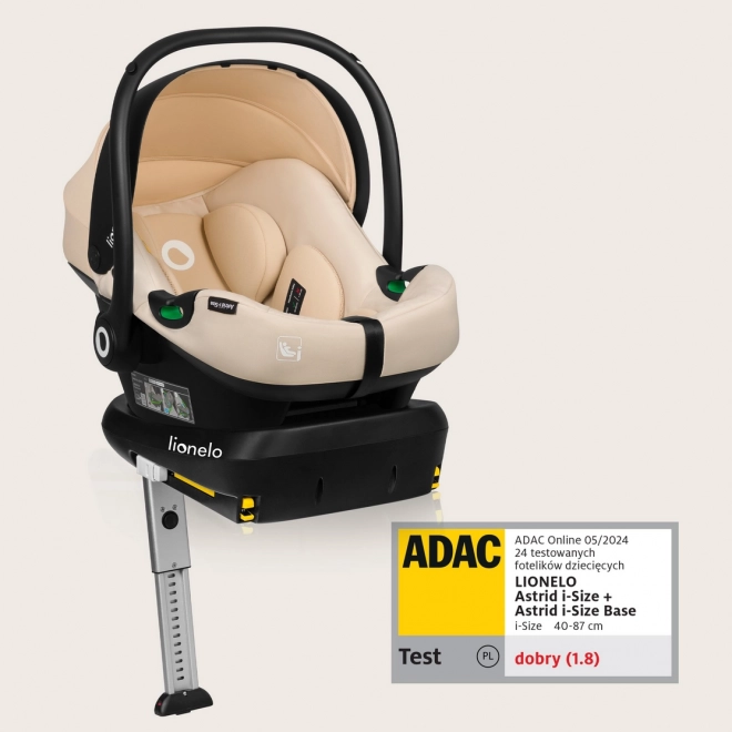 Lionelo Autositz Astrid i-Size 40-87 cm, beige Sand