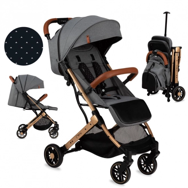 Sportkinderwagen MoMi Estelle Grau mit Goldrahmen