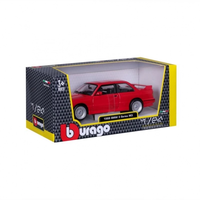 Bburago BMW 3er M3 1988 Rot Modellauto