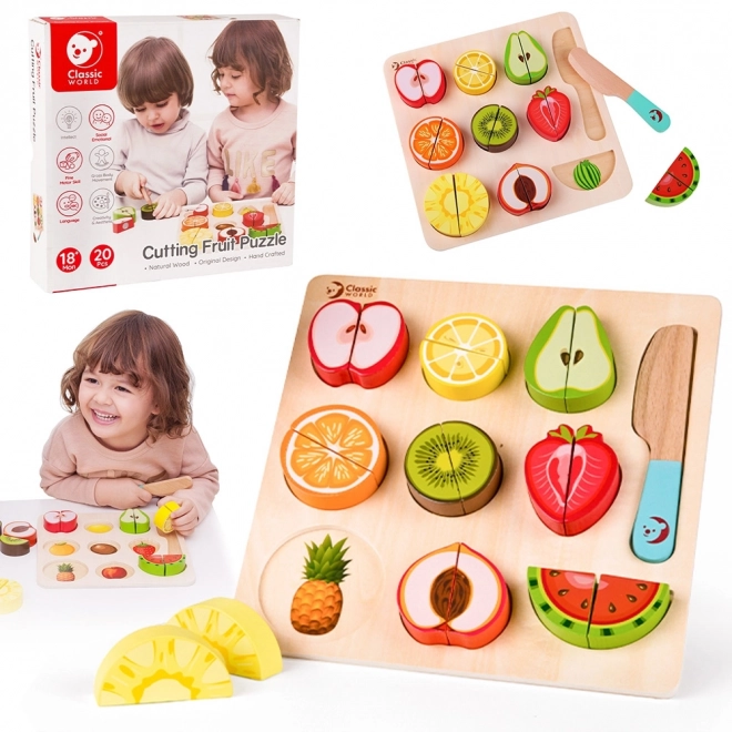 Obst-Schneideset für Kinder von Classic World - Montessori-Set