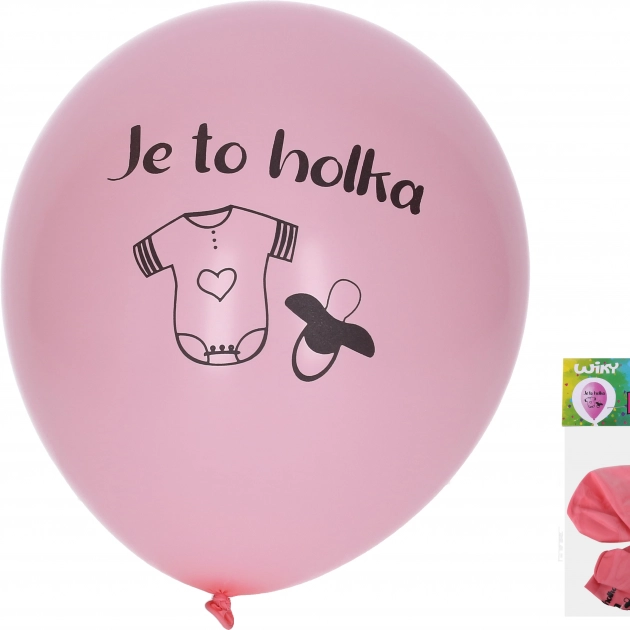Luftballons 30 cm – Set mit 5 Stück, Es ist ein Mädchen