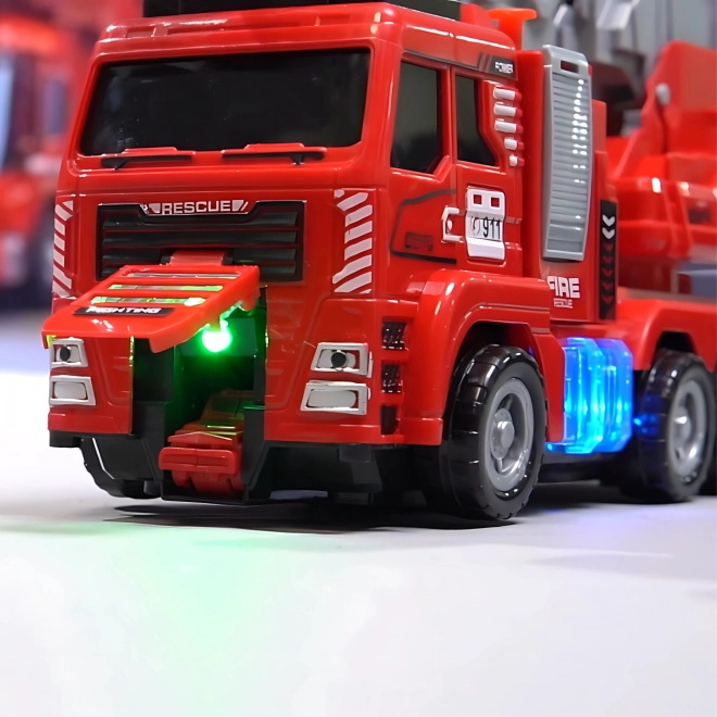 Interaktives Feuerwehrfahrzeug mit beweglicher Leiter