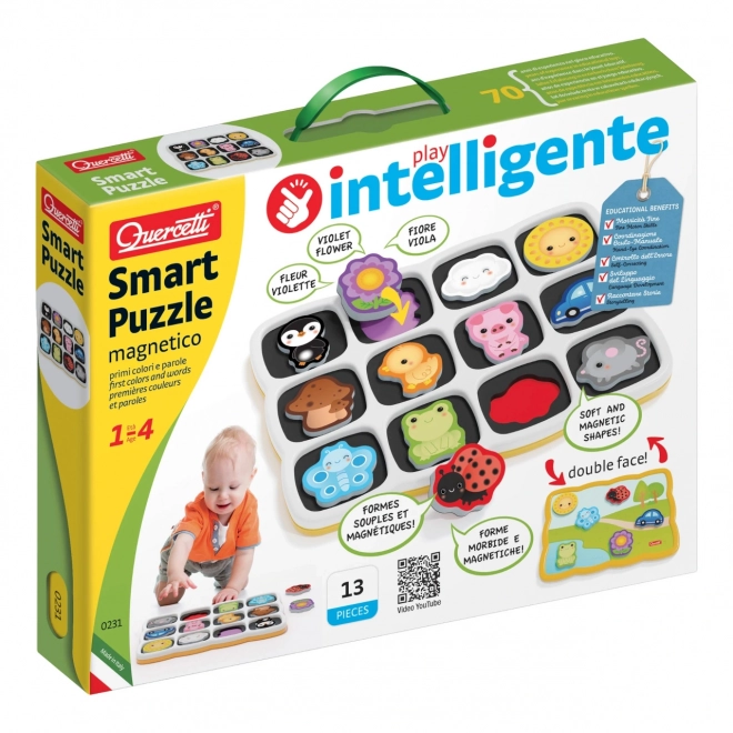 Quercetti Smart Puzzle Magnetisch Farben und Wörter