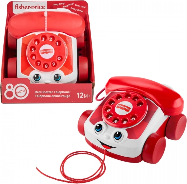 Fisher-Price Chatter Telefon – Jubiläumsausgabe zum 80-jährigen MATTEL, rot