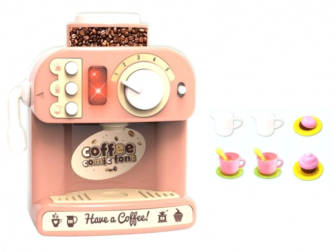 Kaffeemaschine mit Zubehör in Orange