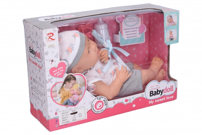 Babypuppe mit Zubehör 34 cm