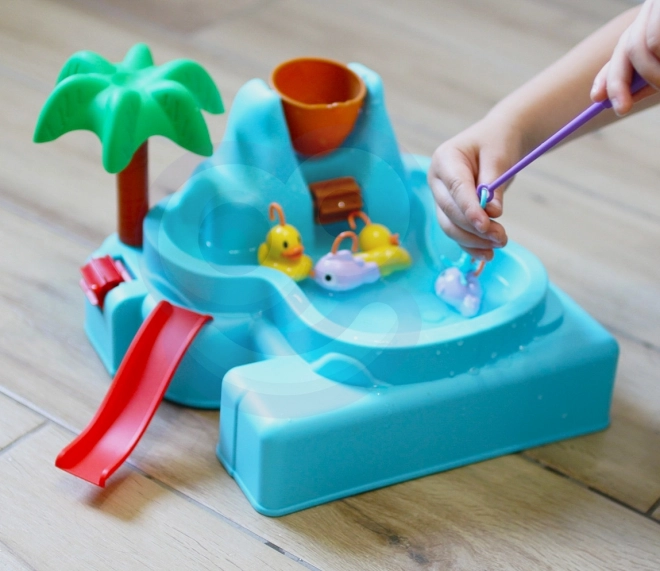 Woopie Wasser Spieltisch 2-in-1 Fischfang-Spiel mit Wasserfall