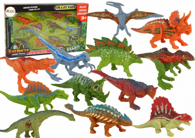 Farbiges Dinosaurier Figuren Set 12-teilig