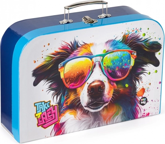 Kinderkoffer aus Laminat 34 cm – Hund