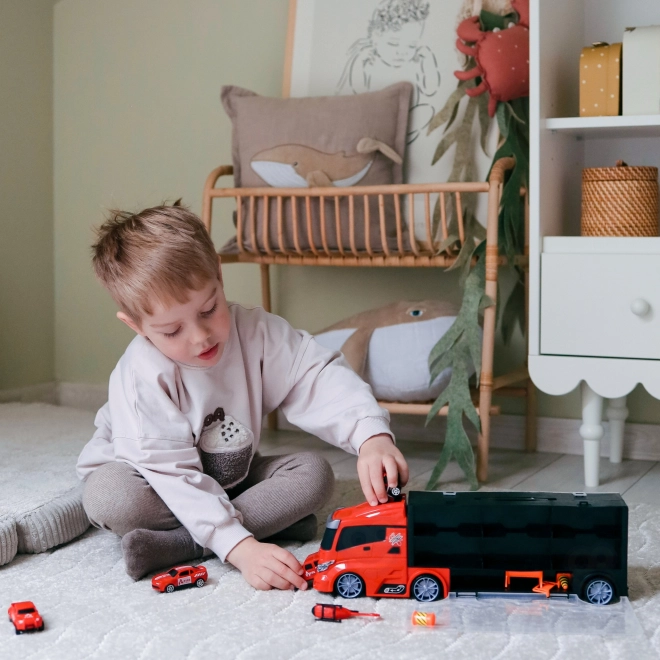 Woopie Feuerwehrauto Transporter 3-in-1 Set Rot