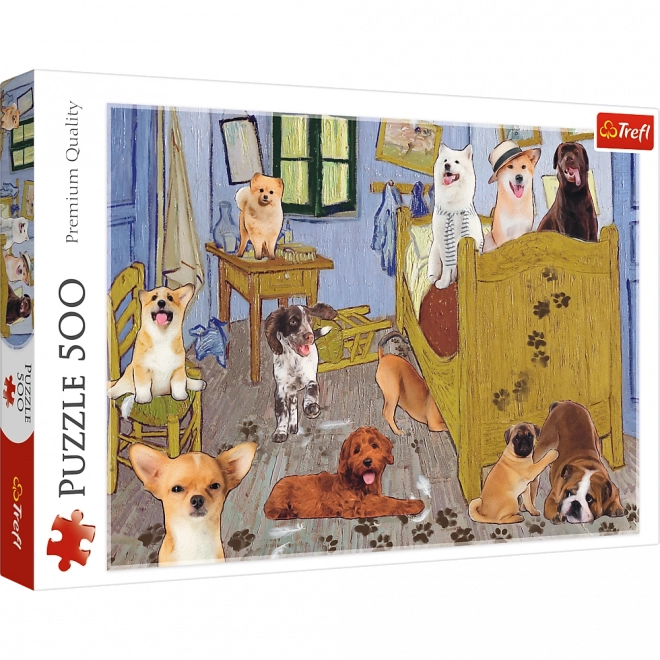Puzzle 500 Teile – VAN GOGHs Zimmer: Hunde-Revolution Trefl