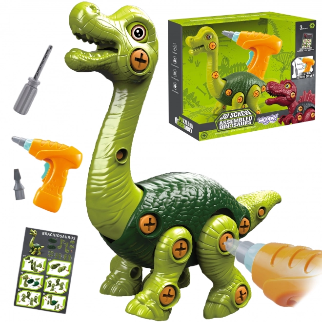 Zusammenbaubarer Dinosaurier WOOPIE mit Bohrer