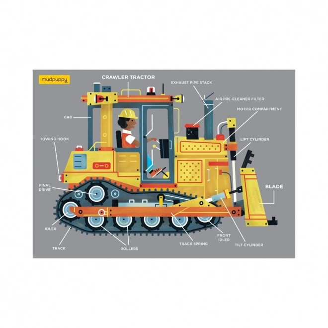 Mudpuppy Bulldozer Puzzle 48 Teile